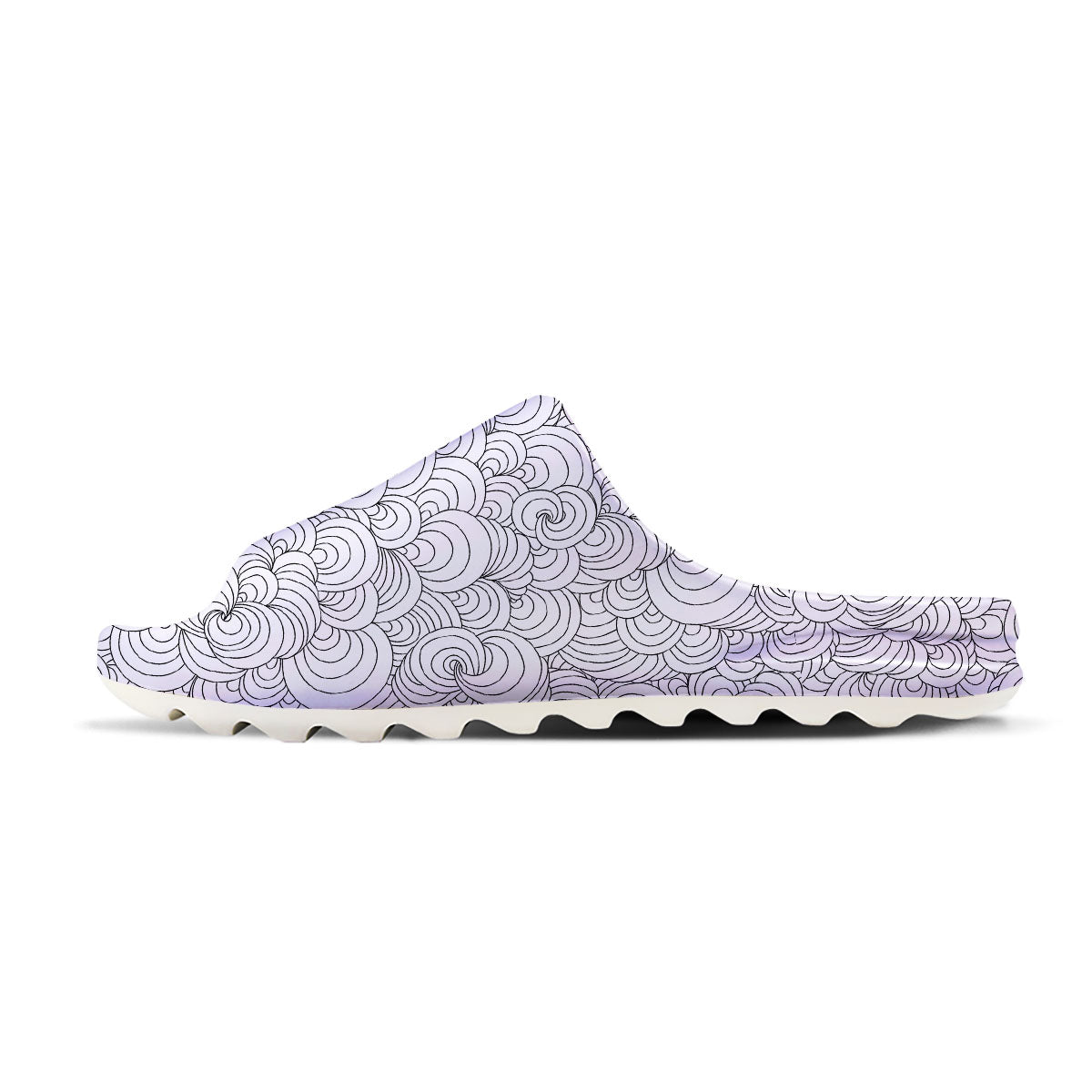 Zentangle White And Black Print Pattern Sandals-grizzshop
