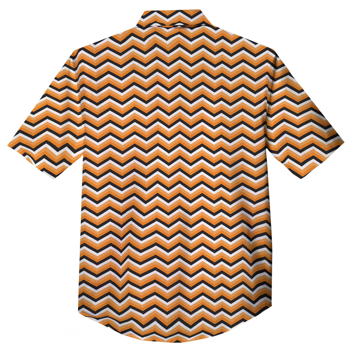 Zig Zag Halloween Print Pattern Button Up Shirt-grizzshop