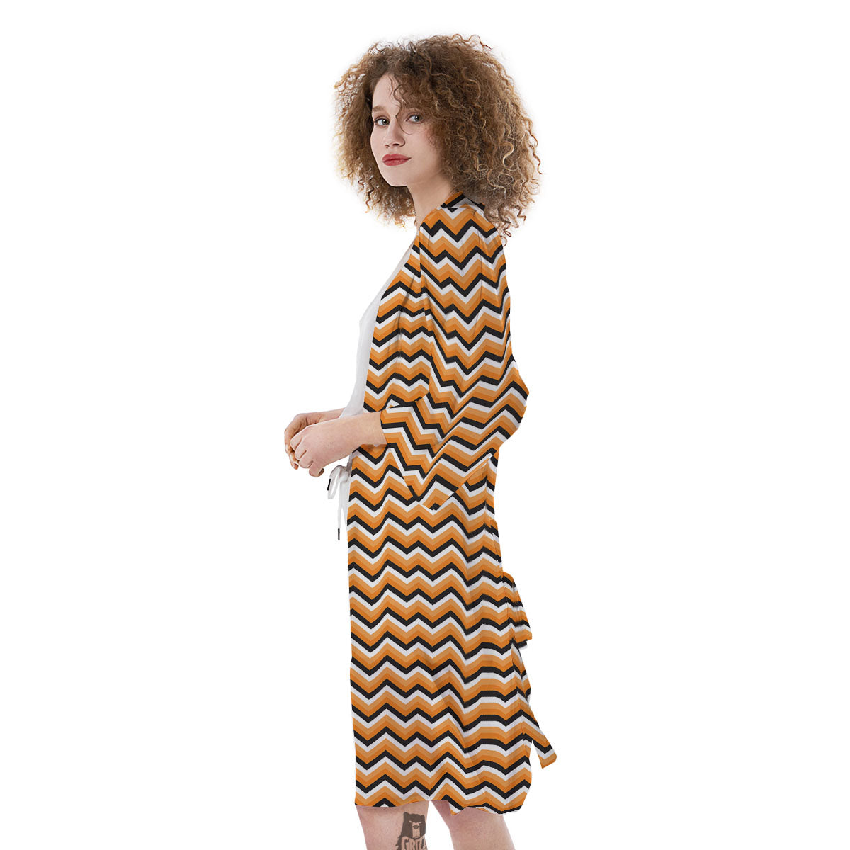 Zig Zag Halloween Print Pattern Kimono-grizzshop