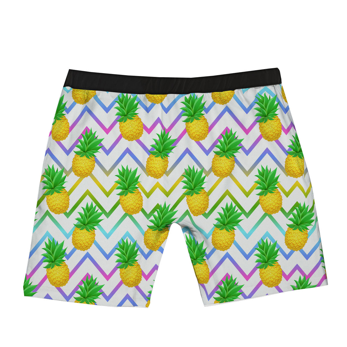 Zig Zag Neon Pineapple Print Pattern Boxer Briefs-grizzshop