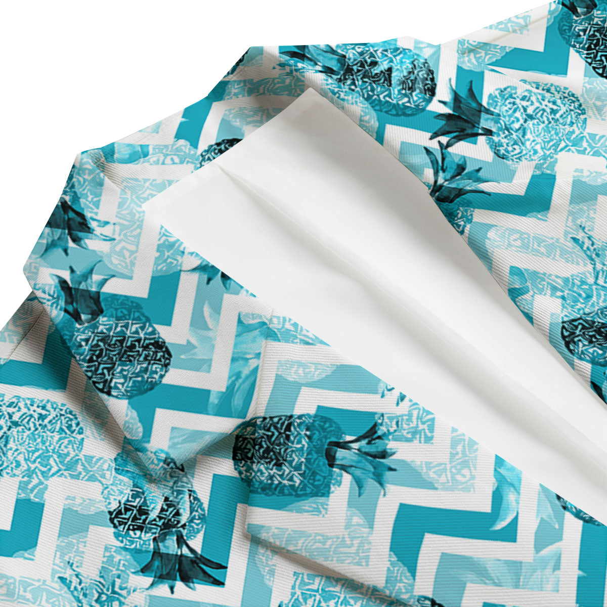 Zig Zag Pastel Pineapple Print Pattern Men's Blazer-grizzshop