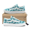 Zig Zag Pastel Pineapple Print Pattern Skate Shoes-grizzshop