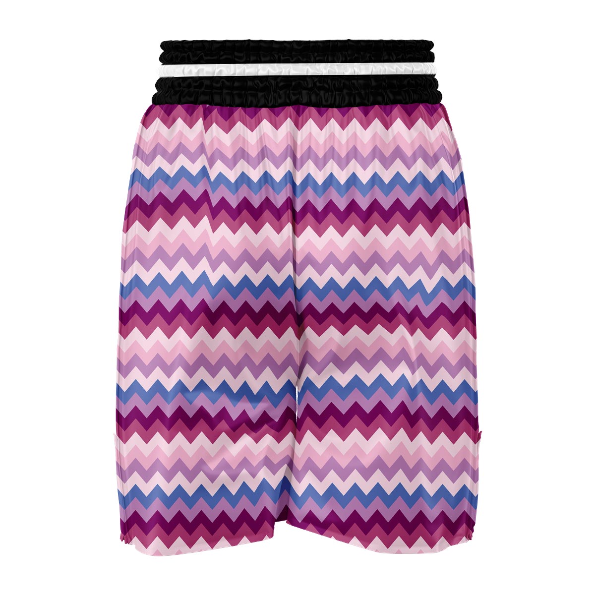 Zig Zag Pattern Print Boxing Shorts-grizzshop