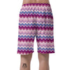 Zig Zag Pattern Print Men's Shorts-grizzshop