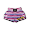 Zig Zag Pattern Print Muay Thai Boxing Shorts-grizzshop