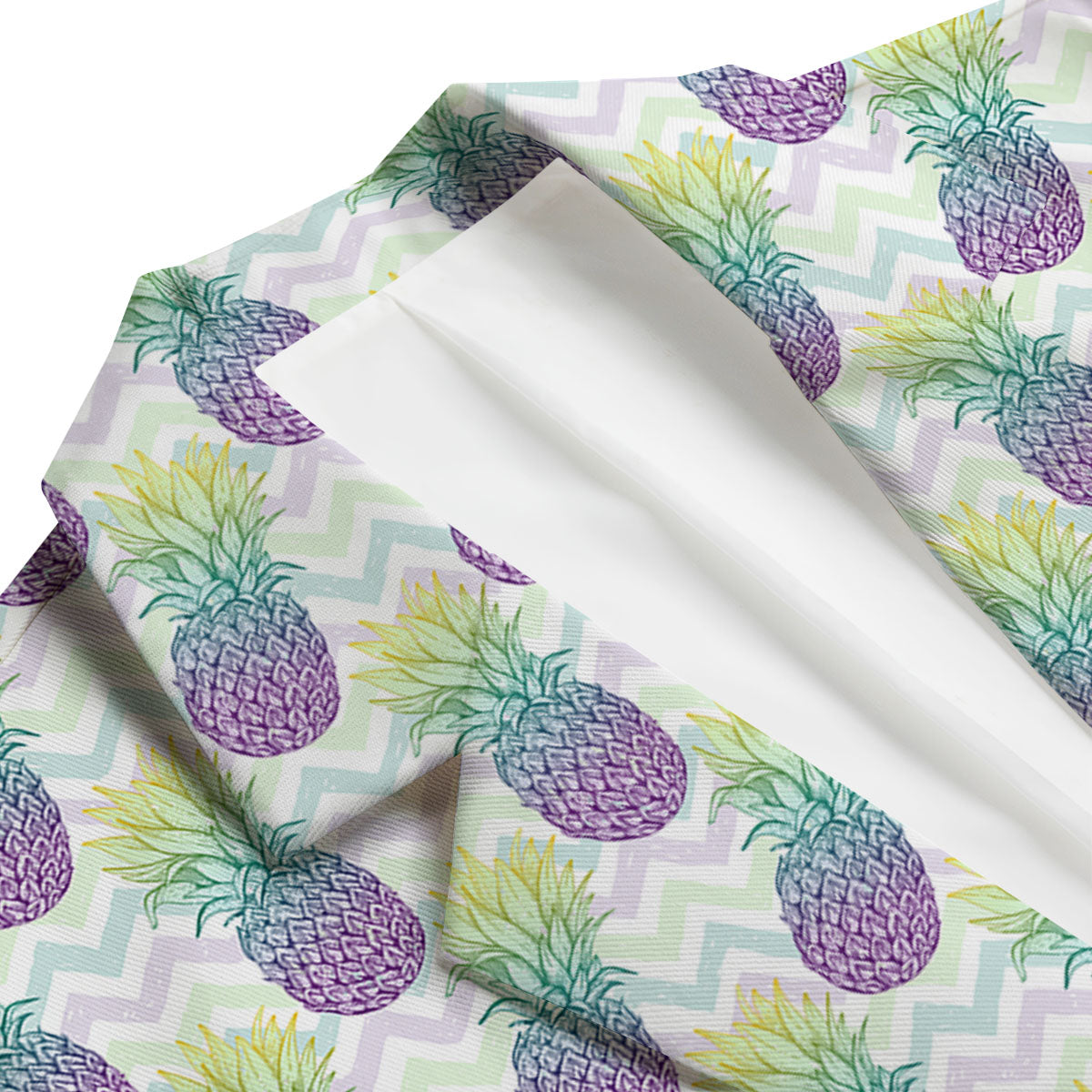 Zig Zag Pineapple Bright Print Pattern Men's Blazer-grizzshop