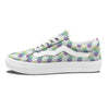 Zig Zag Pineapple Bright Print Pattern Skate Shoes-grizzshop