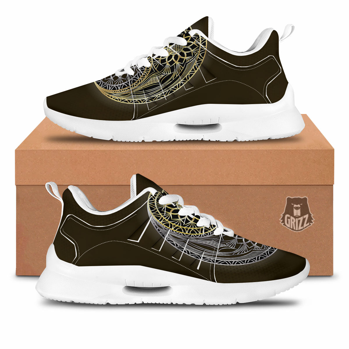 Zig Zag Pineapple Bright Print Pattern Tennis Shoes-grizzshop