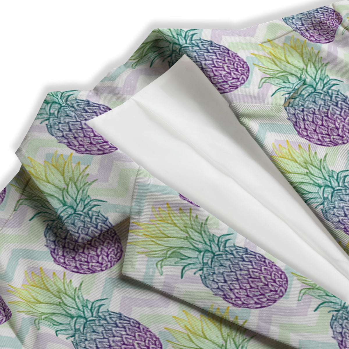 Zig Zag Pineapple Bright Print Pattern Women's Blazer-grizzshop