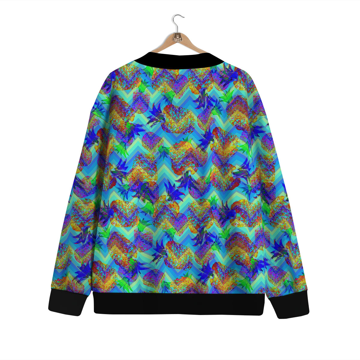 Zig Zag Pineapple Neon EDM Print Pattern Cardigan-grizzshop