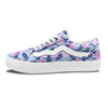 Zig Zag Pineapple Purple Print Pattern Skate Shoes-grizzshop