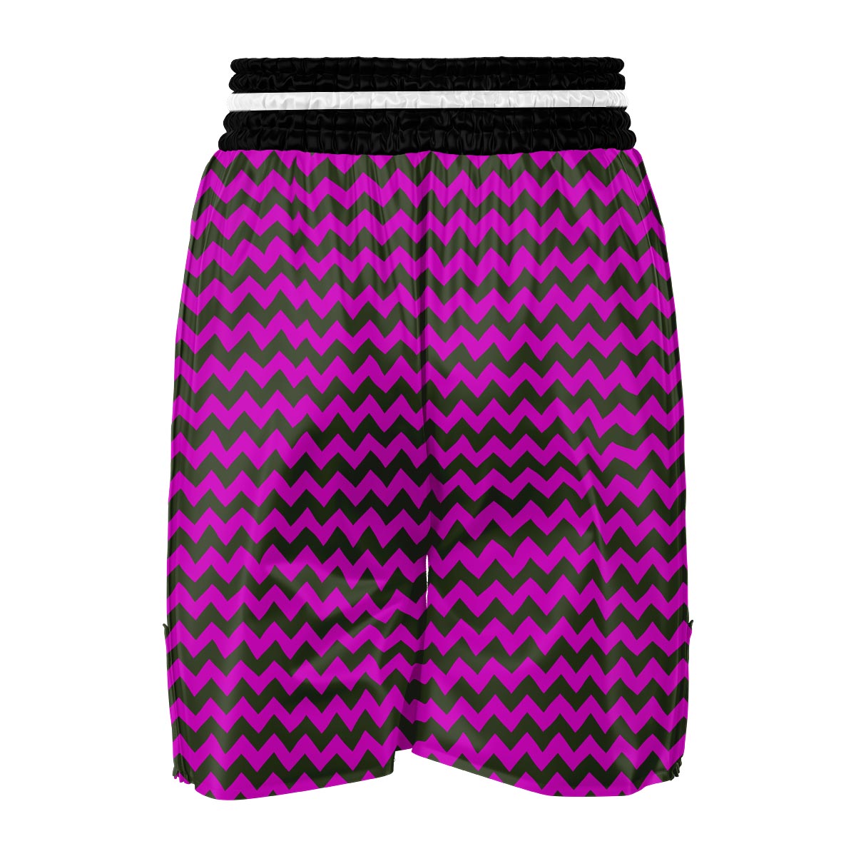 Zig Zag Purple Pattern Print Boxing Shorts-grizzshop
