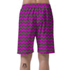 Zig Zag Purple Pattern Print Men's Shorts-grizzshop