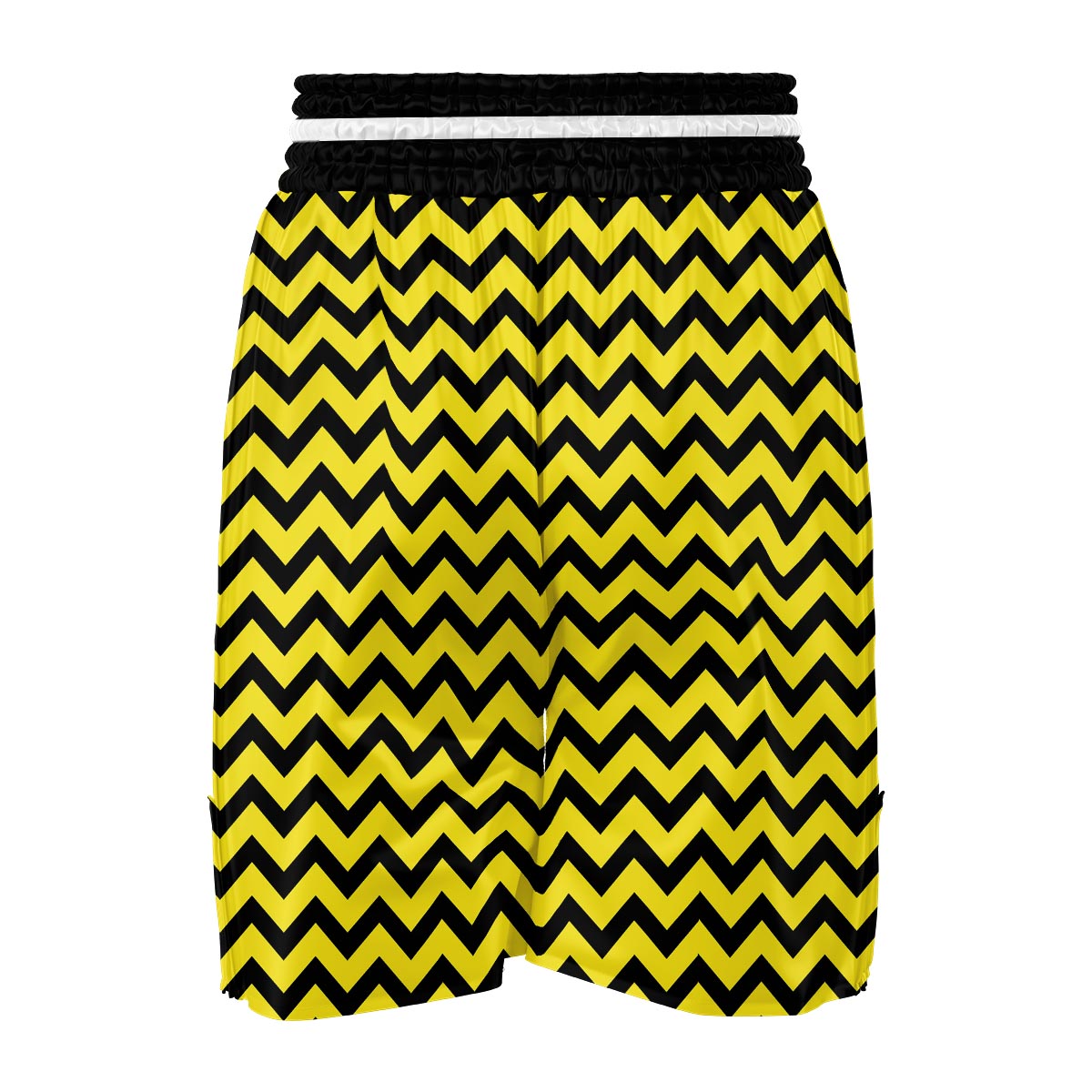 Zig Zag Yellow Pattern Print Boxing Shorts-grizzshop
