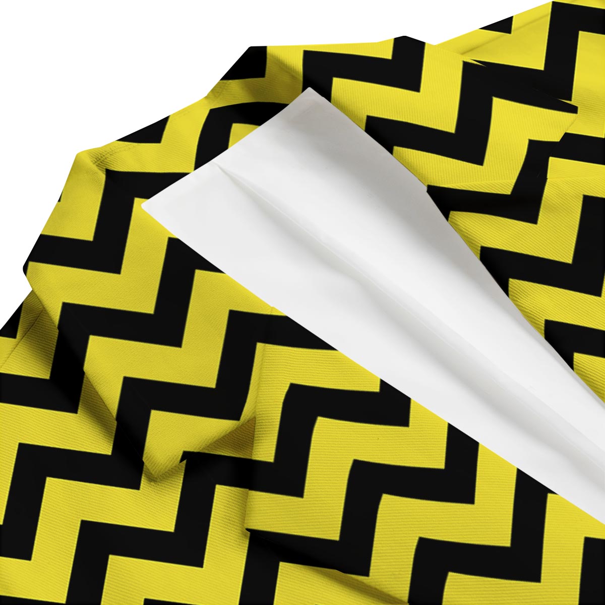 Zig Zag Yellow Pattern Print Men's Blazer-grizzshop