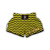 Zig Zag Yellow Pattern Print Muay Thai Boxing Shorts-grizzshop