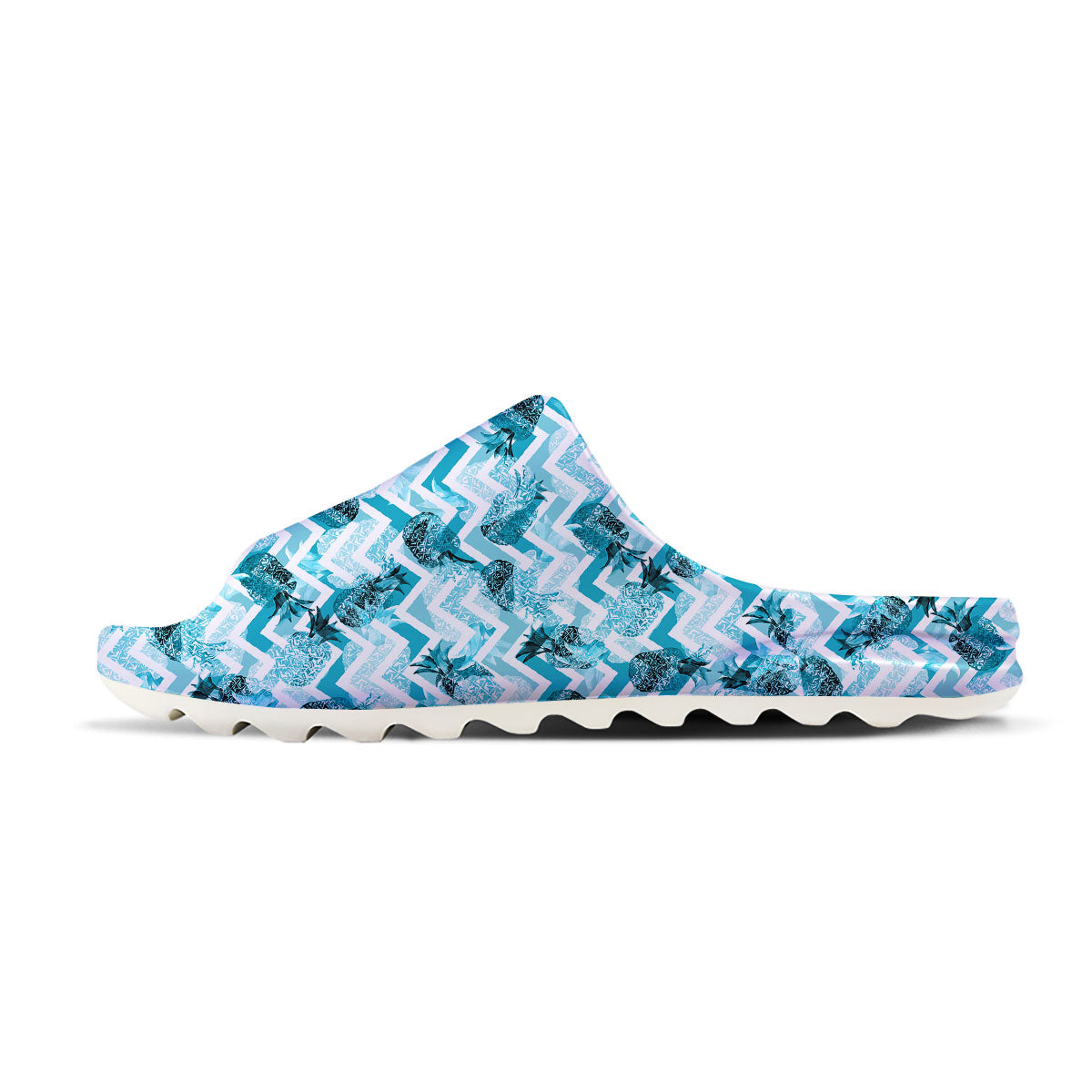 Zig Zag Pastel Pineapple Print Pattern Sandals-grizzshop