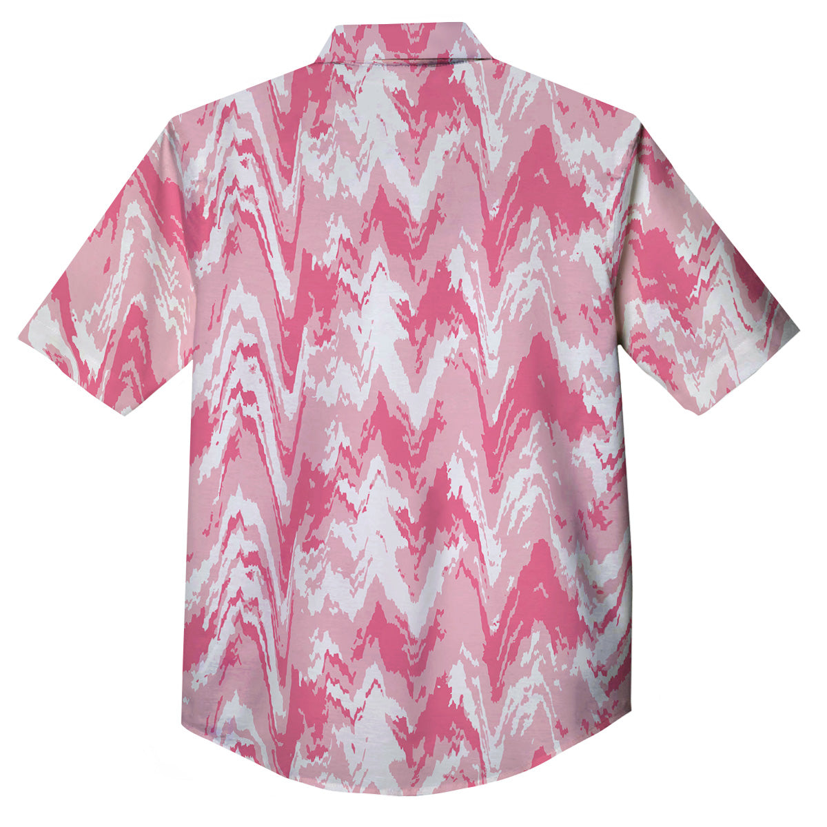 Zigzag Abstract Stripes Pink Print Pattern Button Up Shirt-grizzshop