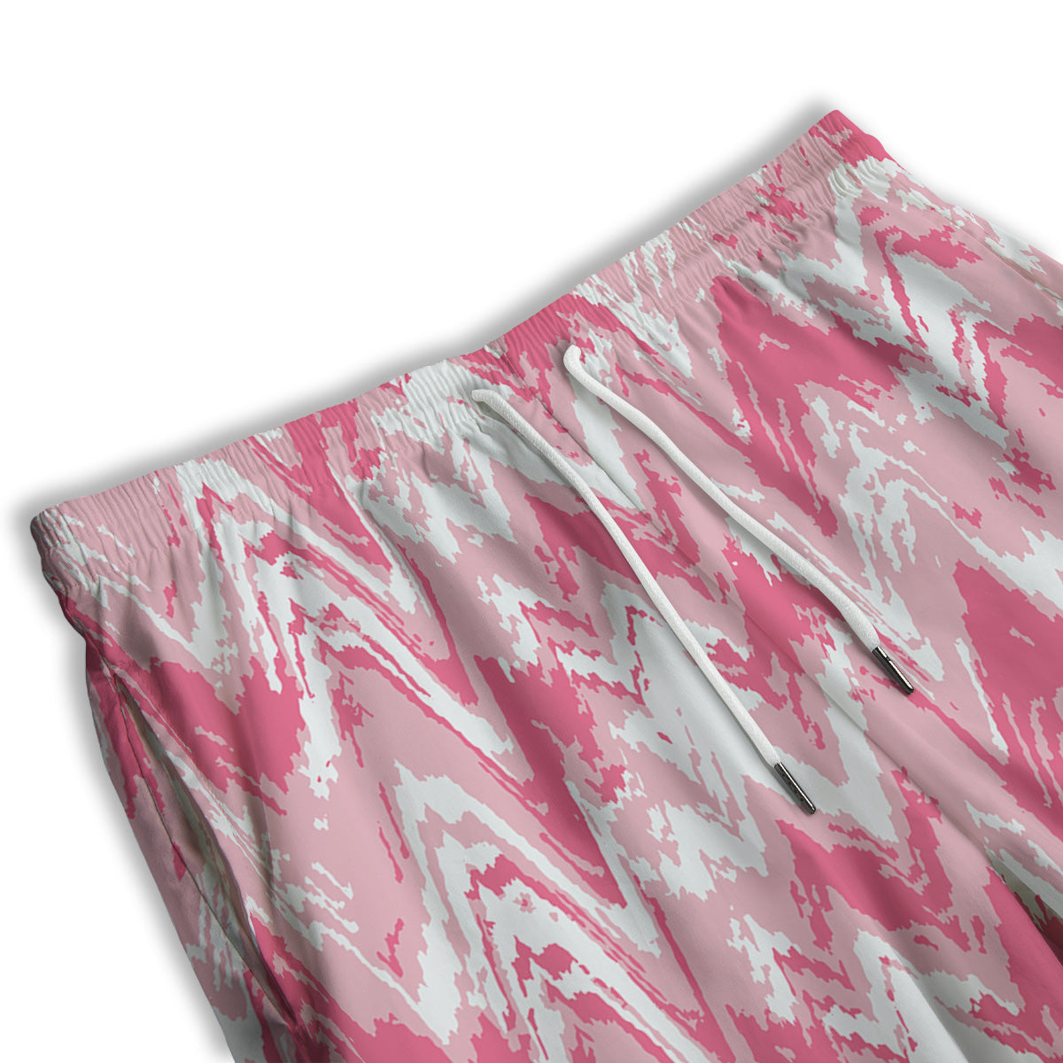 Zigzag Abstract Stripes Pink Print Pattern Men's Athletic Shorts