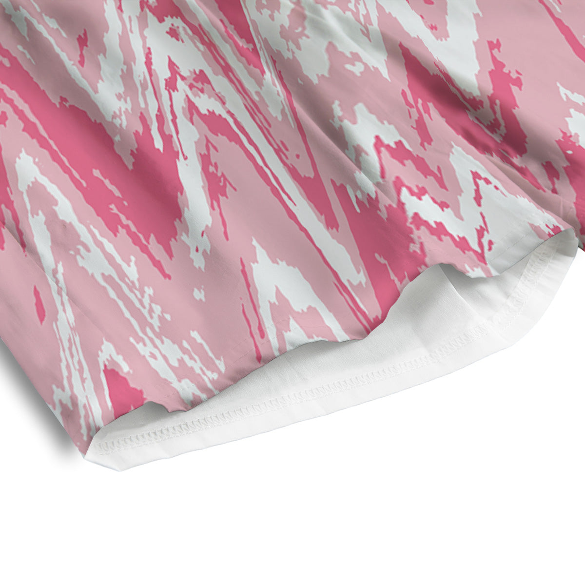 Zigzag Abstract Stripes Pink Print Pattern Men's Athletic Shorts