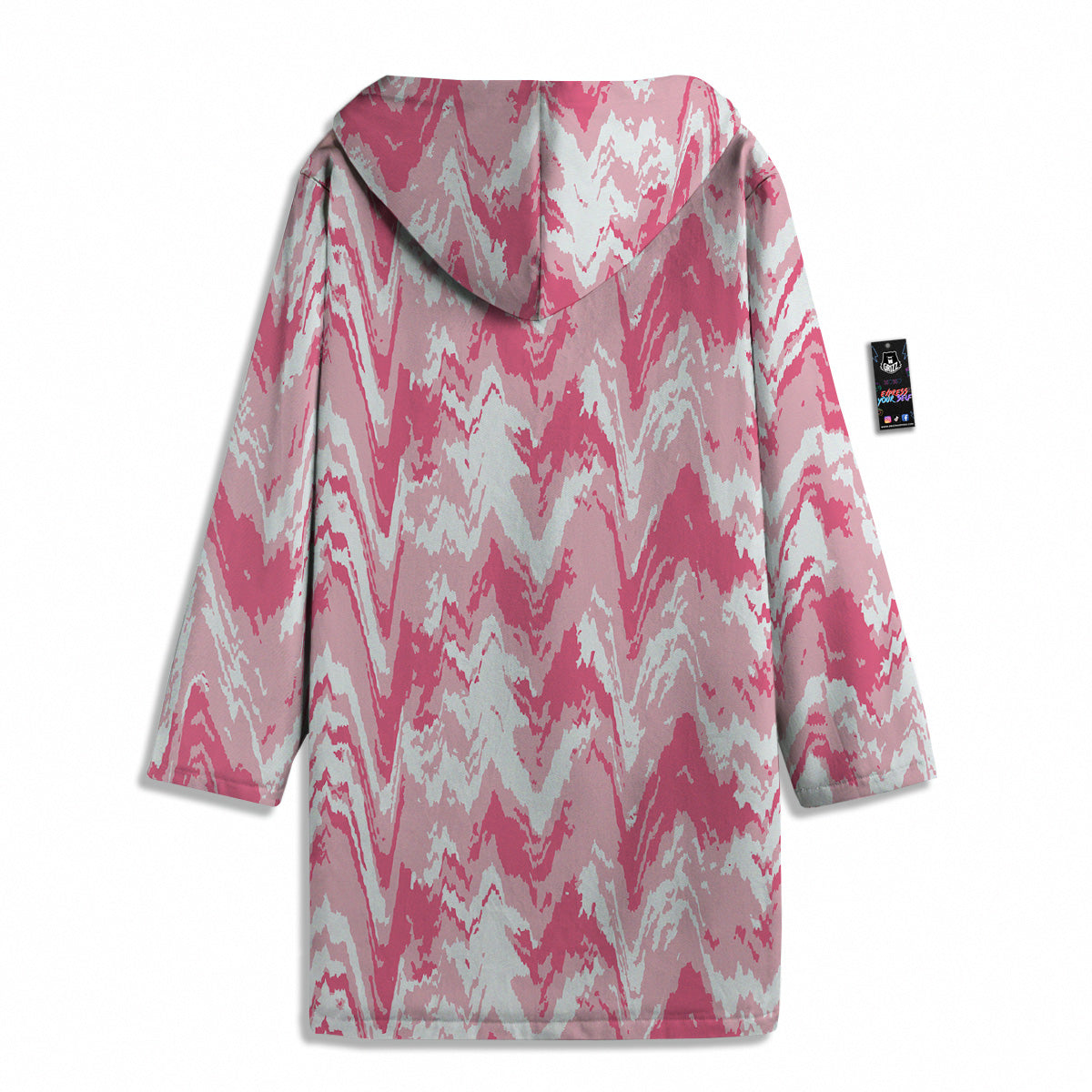 Zigzag Abstract Stripes Pink Print Pattern Men's Windbreaker Jacket-grizzshop