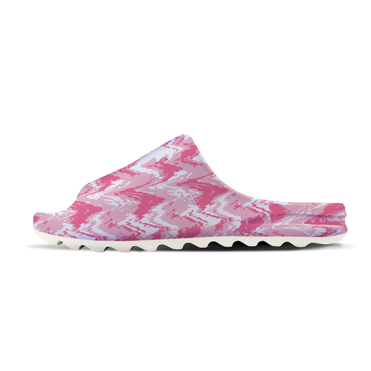 Zigzag Abstract Stripes Pink Print Pattern Sandals-grizzshop