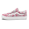 Zigzag Abstract Stripes Pink Print Pattern Skate Shoes-grizzshop