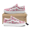 Zigzag Abstract Stripes Pink Print Pattern Skate Shoes-grizzshop