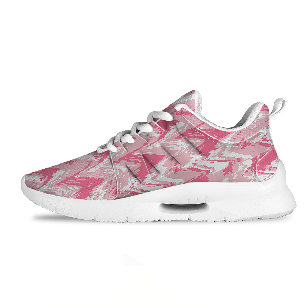 Zigzag Abstract Stripes Pink Print Pattern Tennis Shoes-grizzshop