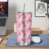 Zigzag Abstract Stripes Pink Print Pattern Tumbler-grizzshop