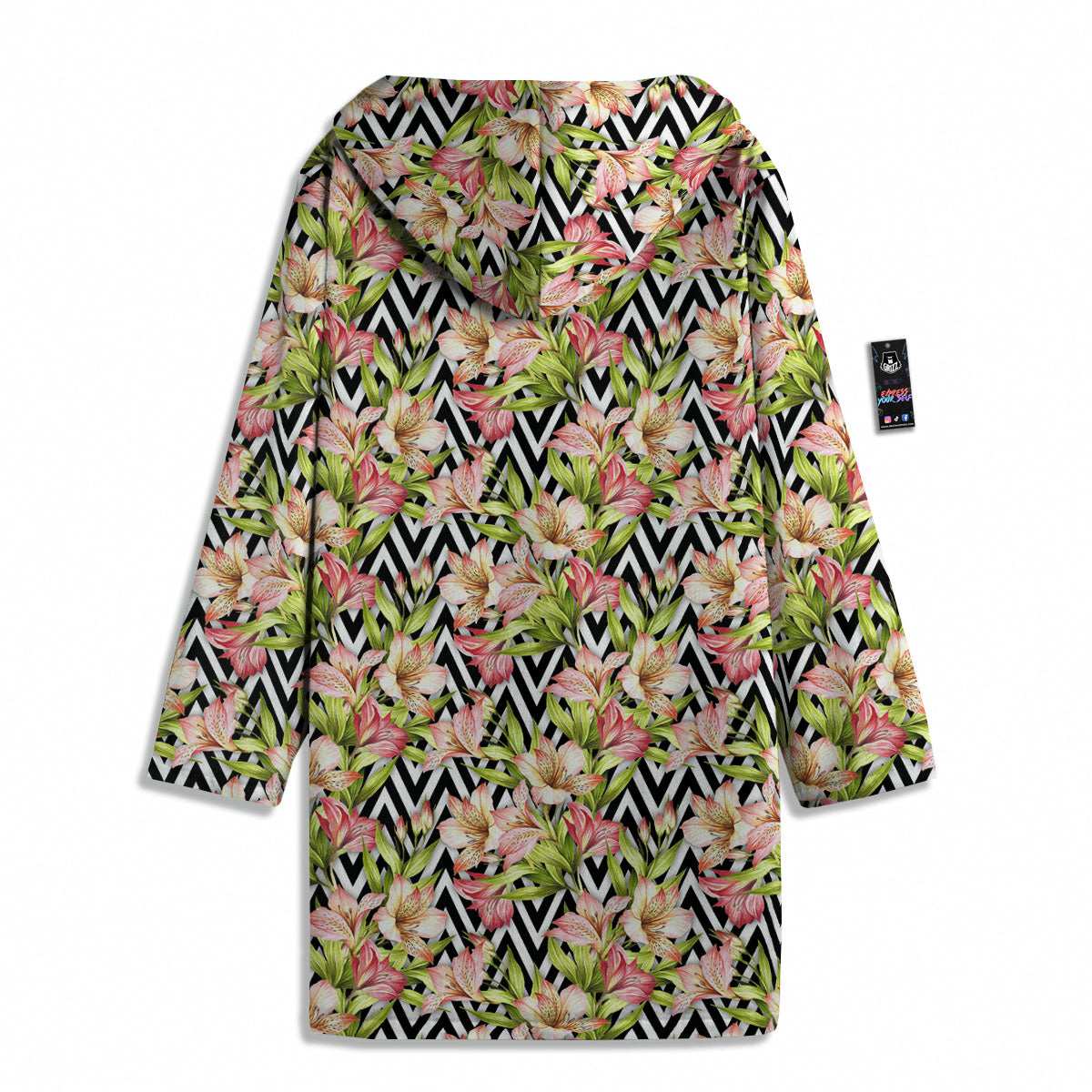 Zigzag Alstroemeria Pastel Print Pattern Men's Windbreaker Jacket-grizzshop