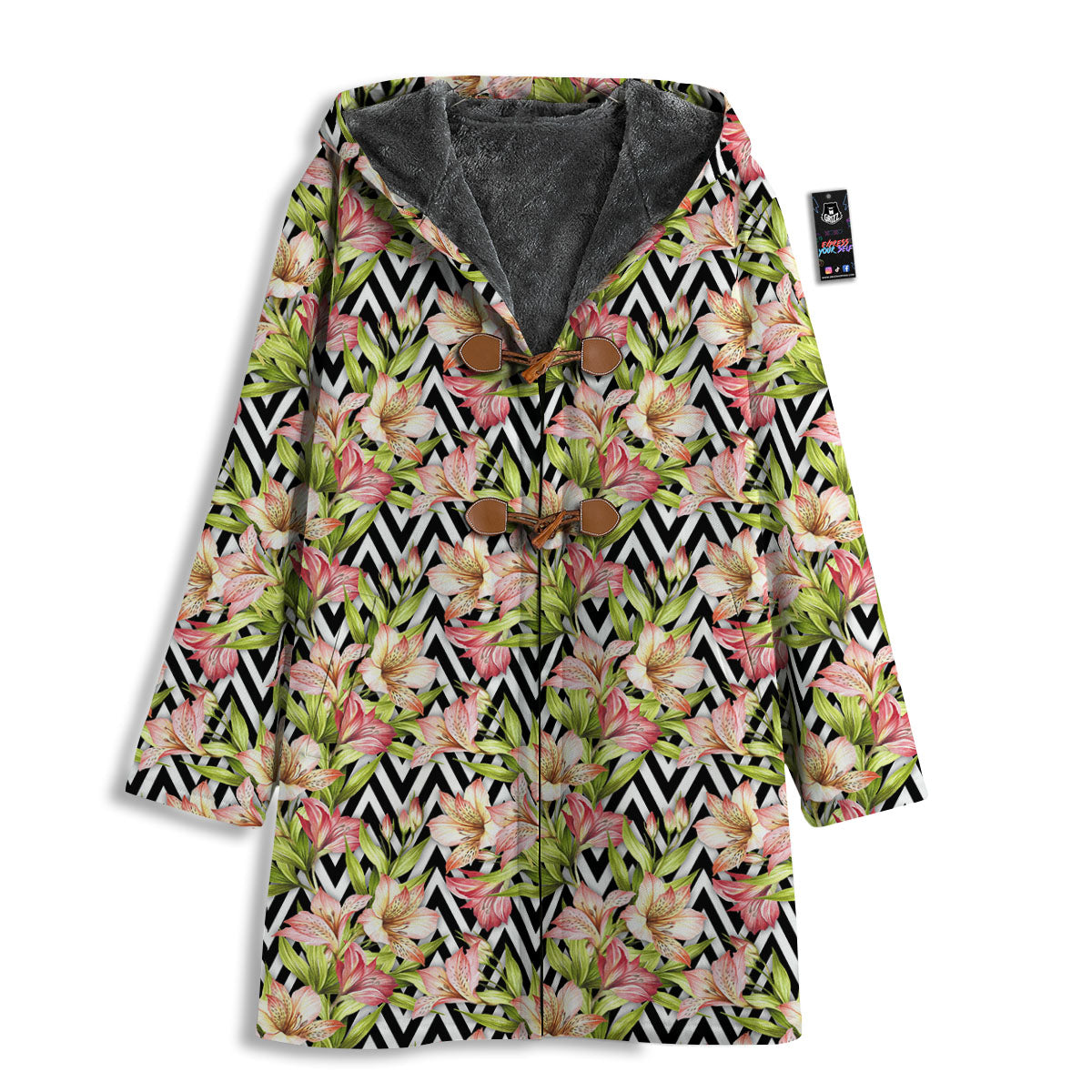 Zigzag Alstroemeria Pastel Print Pattern Men's Windbreaker Jacket-grizzshop