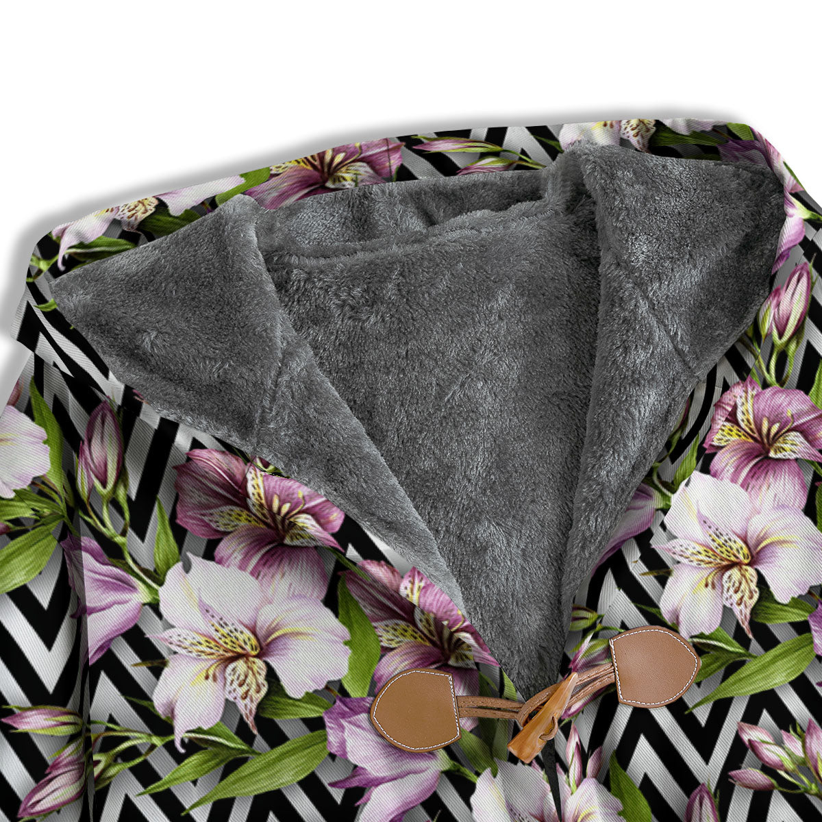 Zigzag Alstroemeria Purple Print Pattern Men's Windbreaker Jacket-grizzshop