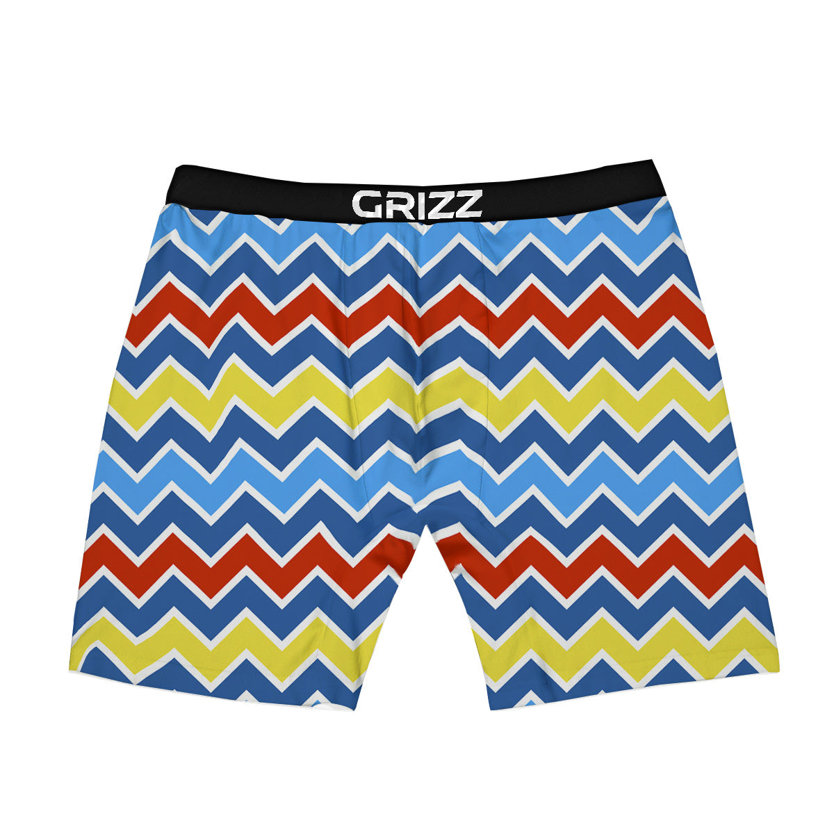 Zigzag Autism Awareness Color Print Pattern Boxer Briefs-grizzshop