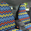 Zigzag Autism Awareness Color Print Pattern Car Seat Covers-grizzshop