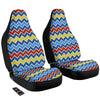 Zigzag Autism Awareness Color Print Pattern Car Seat Covers-grizzshop