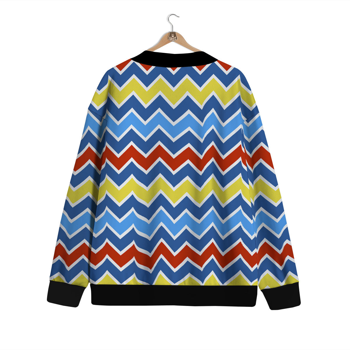 Zigzag Autism Awareness Color Print Pattern Cardigan-grizzshop
