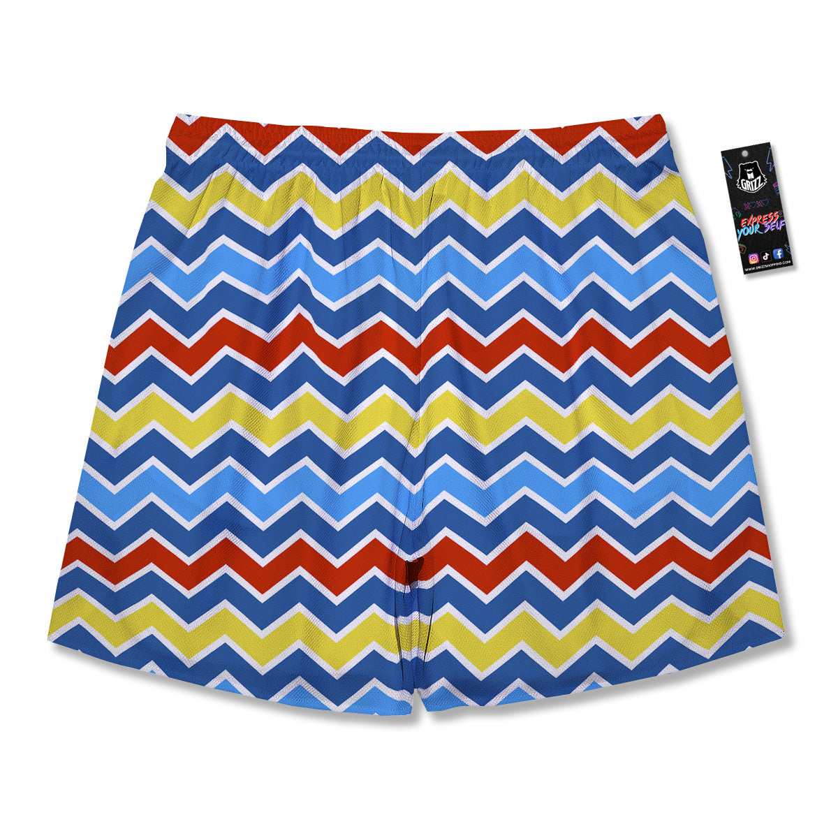 Zigzag Autism Awareness Color Print Pattern Men's Running Shorts-grizzshop