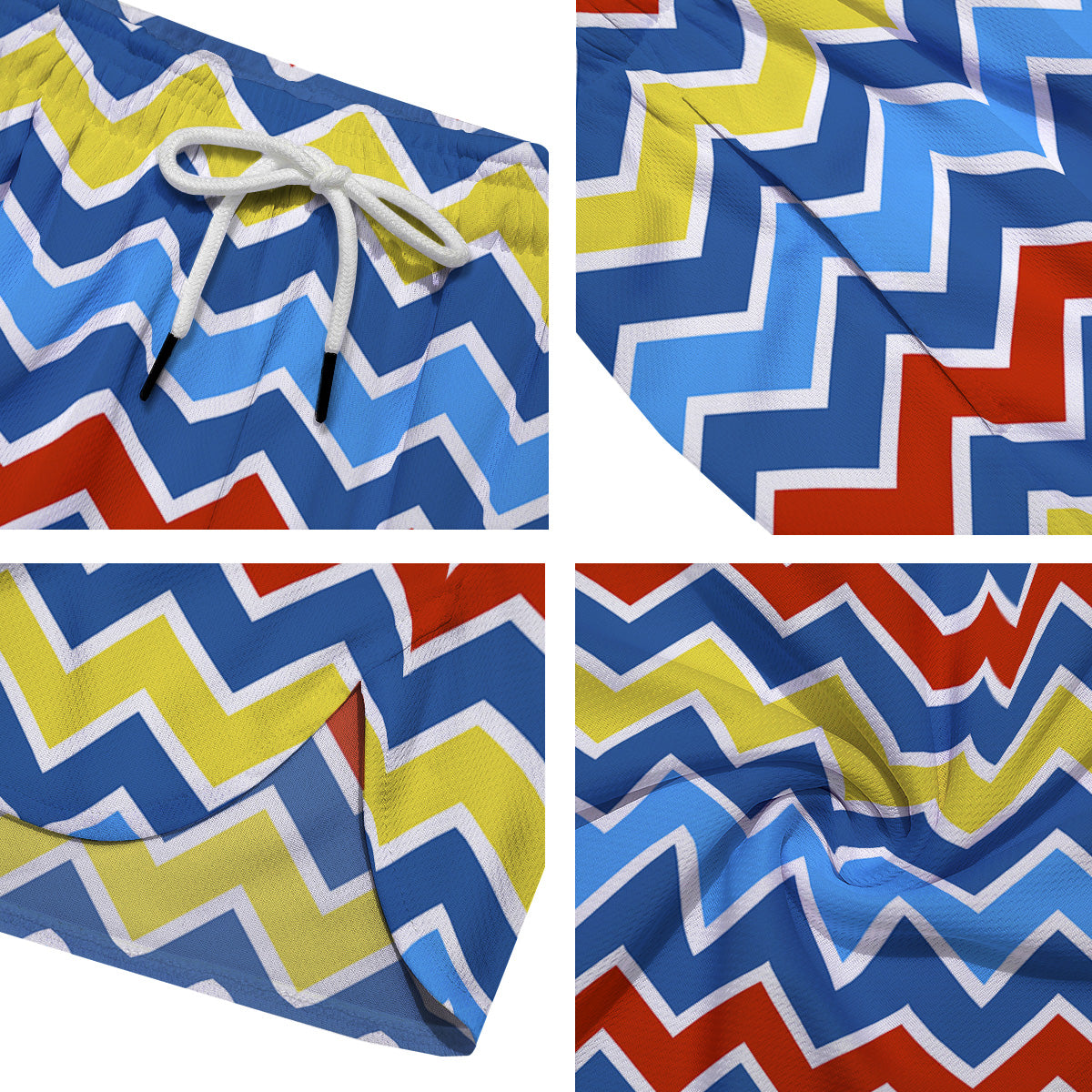 Zigzag Autism Awareness Color Print Pattern Men's Running Shorts-grizzshop