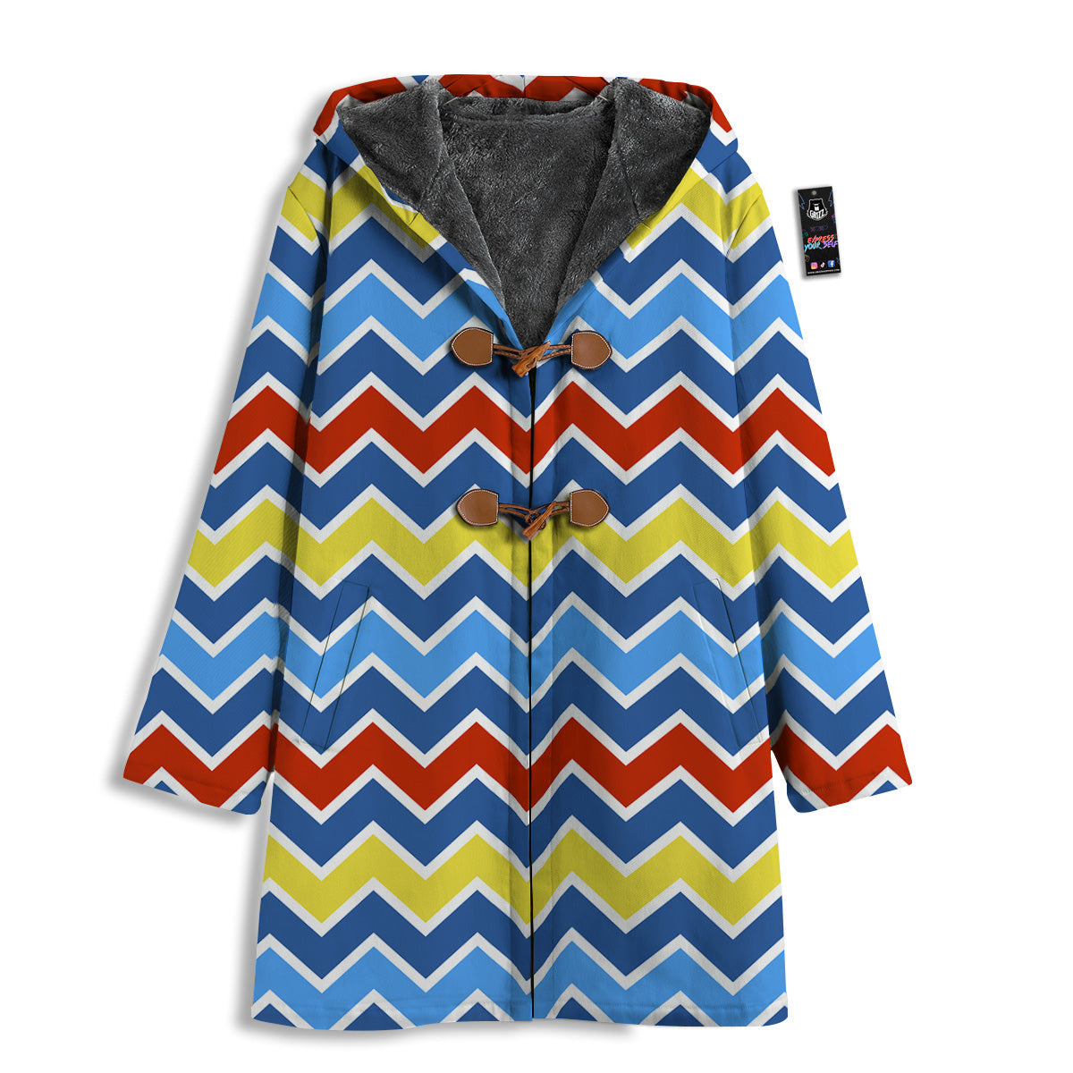 Zigzag Autism Awareness Color Print Pattern Men's Windbreaker Jacket-grizzshop