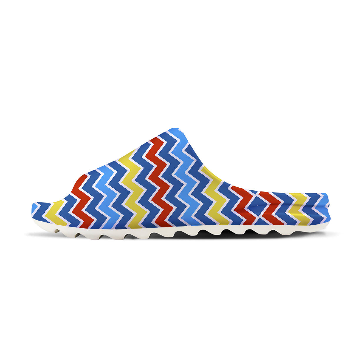 Zigzag Autism Awareness Color Print Pattern Sandals-grizzshop