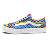 Zigzag Autism Awareness Color Print Pattern Skate Shoes-grizzshop