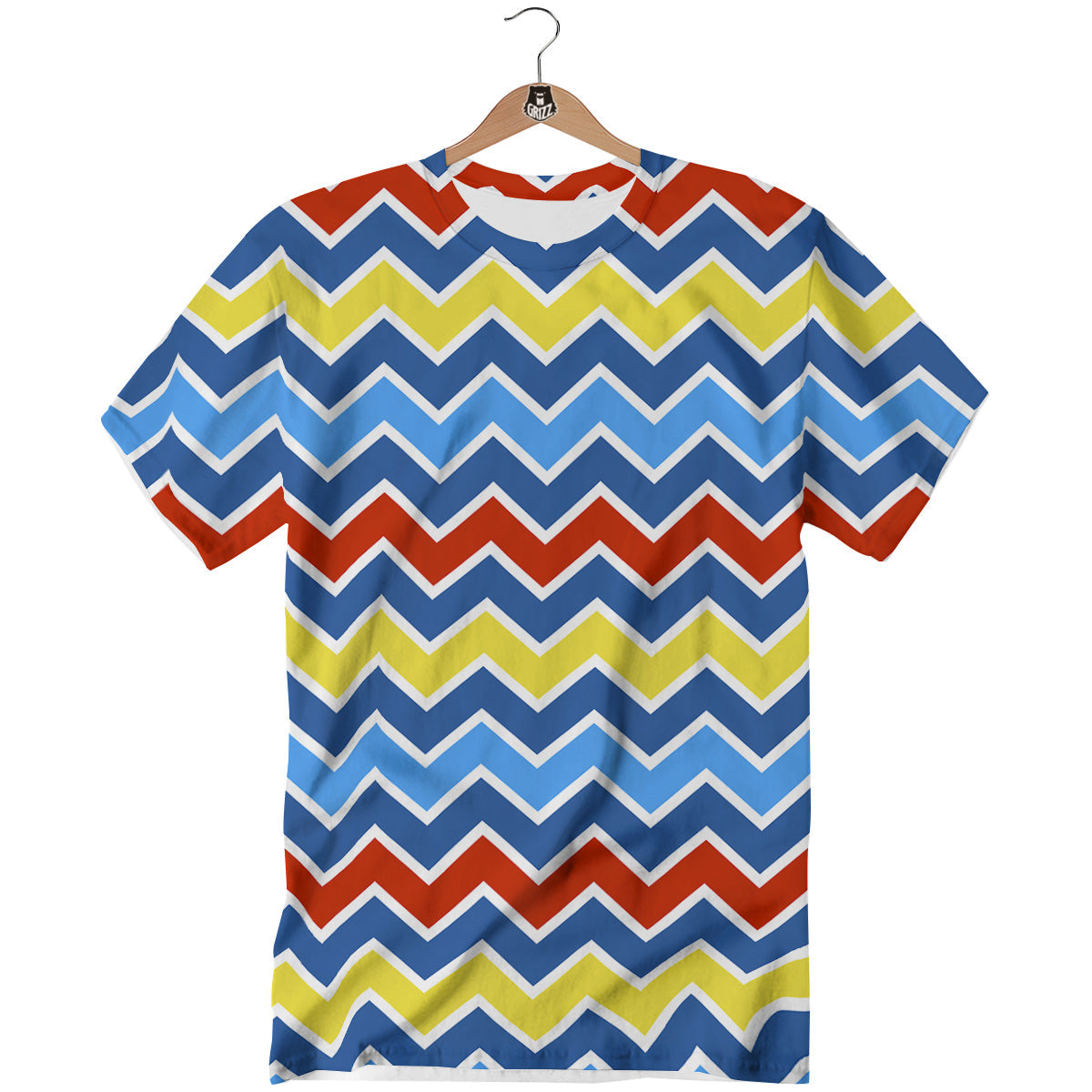 Zigzag Autism Awareness Color Print Pattern T-Shirt-grizzshop