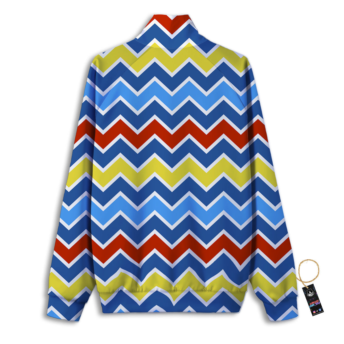 Zigzag Autism Awareness Color Print Pattern Track Jacket-grizzshop