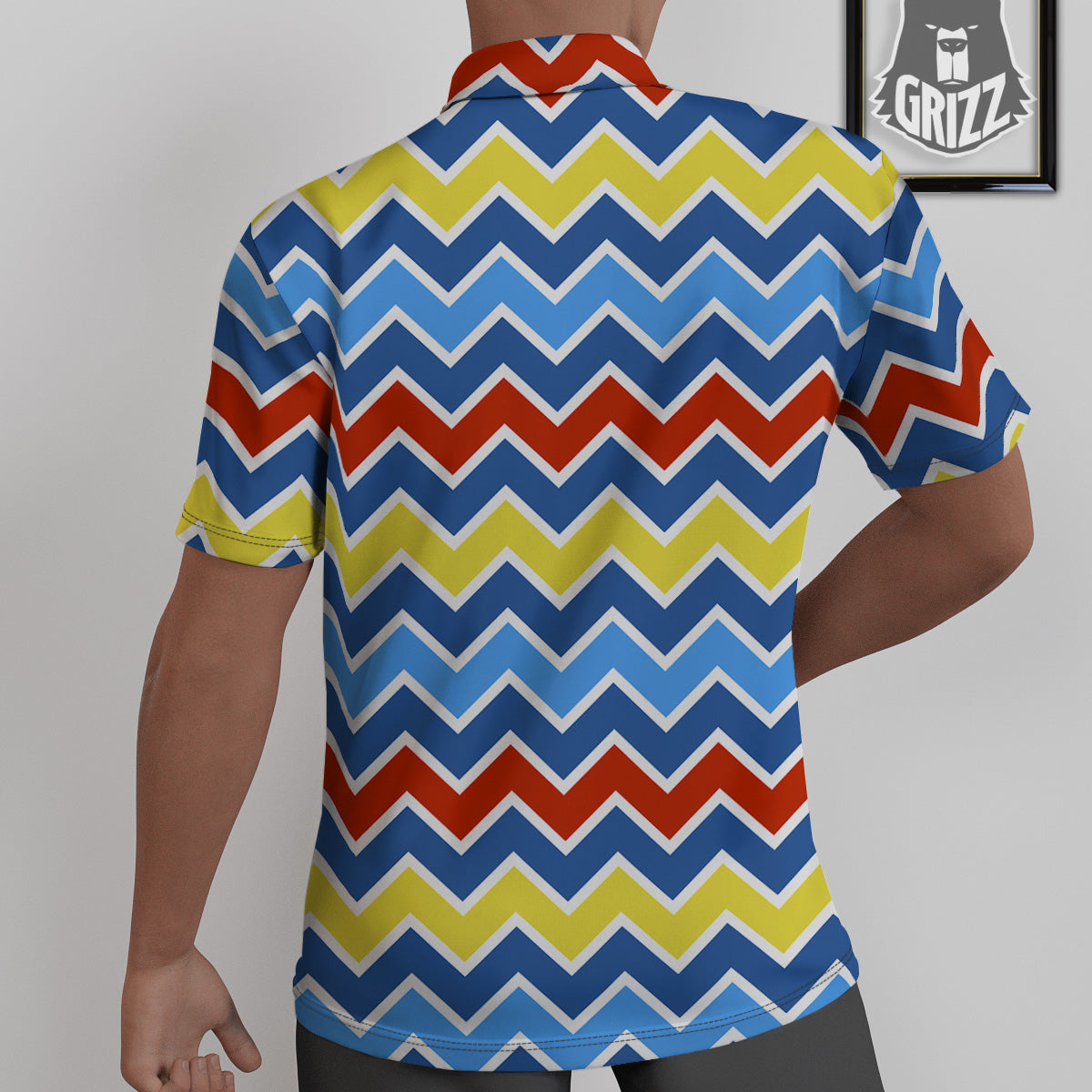 Zigzag Autism Awareness Color Print Pattern Untucked Shirts-grizzshop