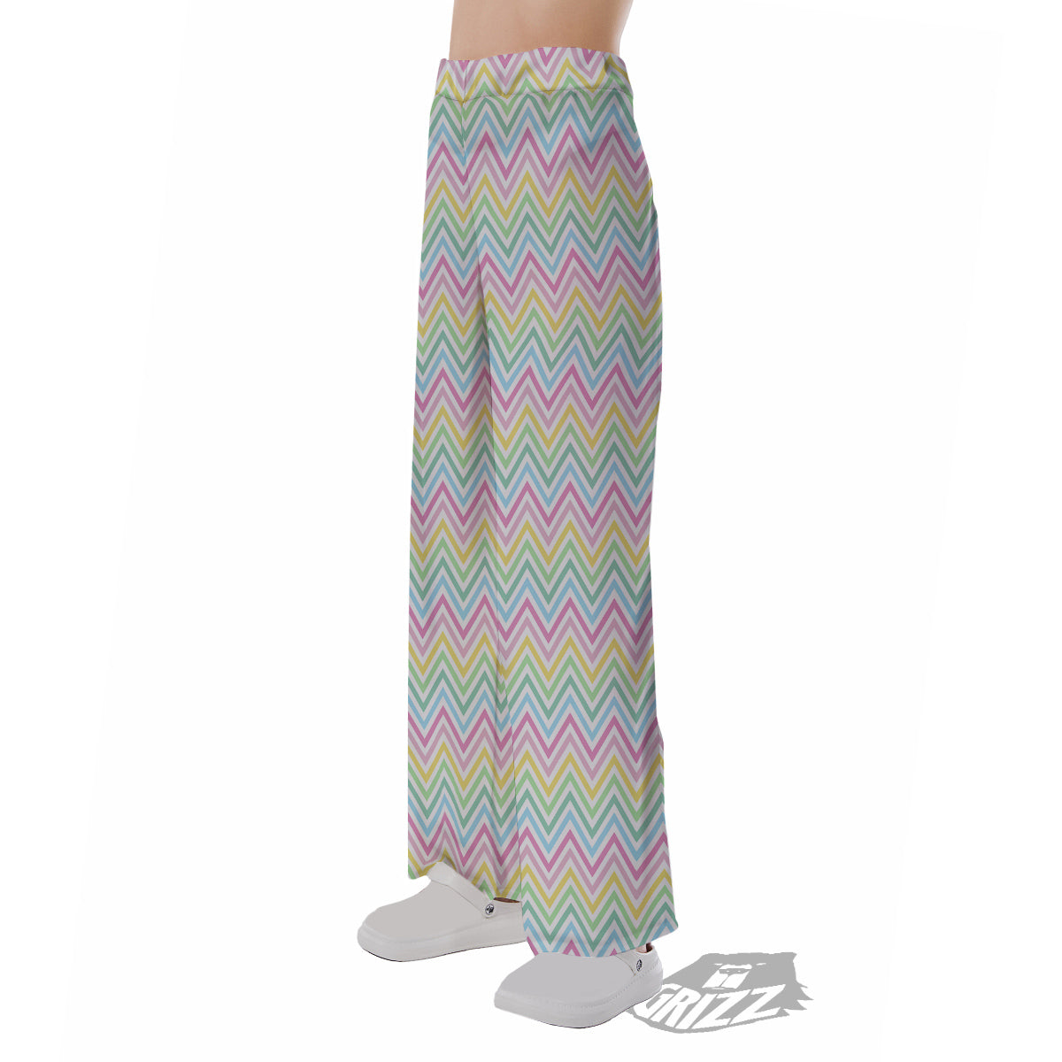 Zigzag Colorful Print Pattern Pajama Pants-grizzshop