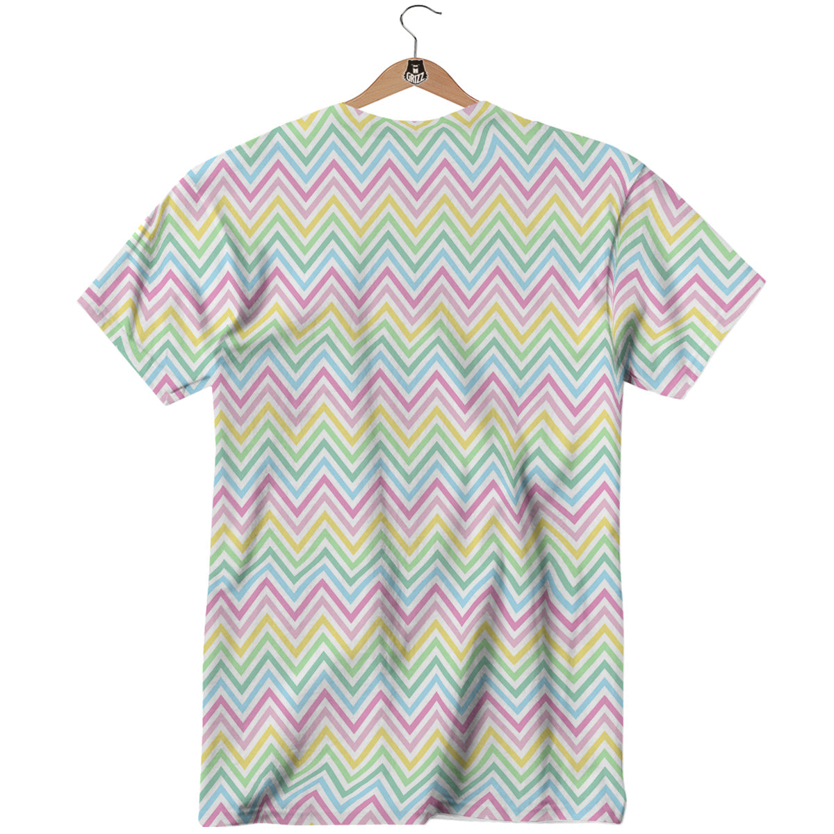 Zigzag Colorful Print Pattern T-Shirt-grizzshop