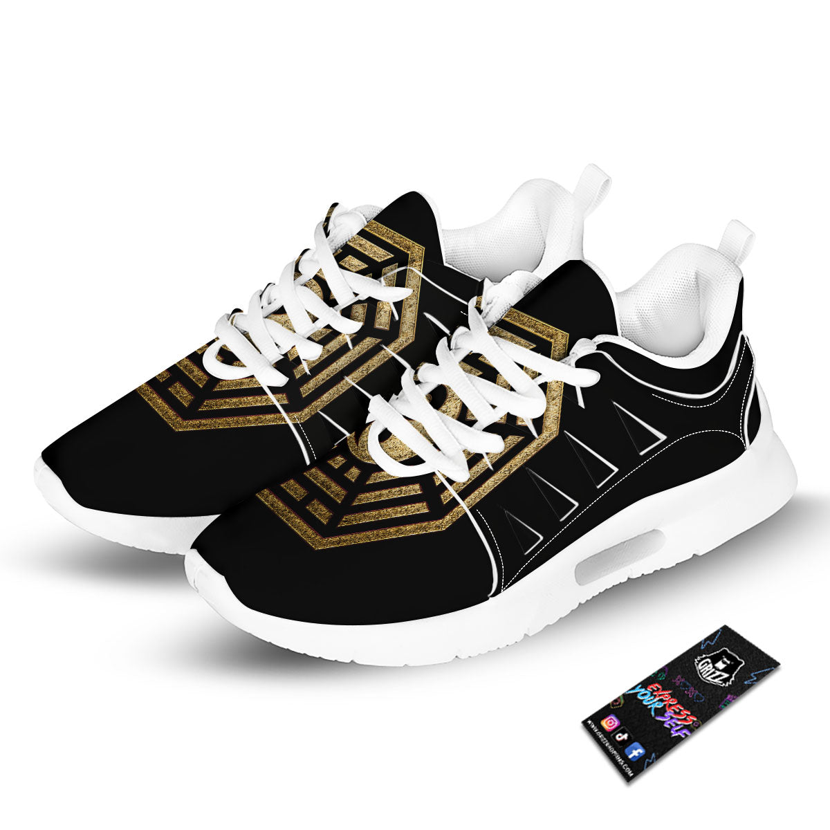 Zigzag Colorful Print Pattern Tennis Shoes-grizzshop