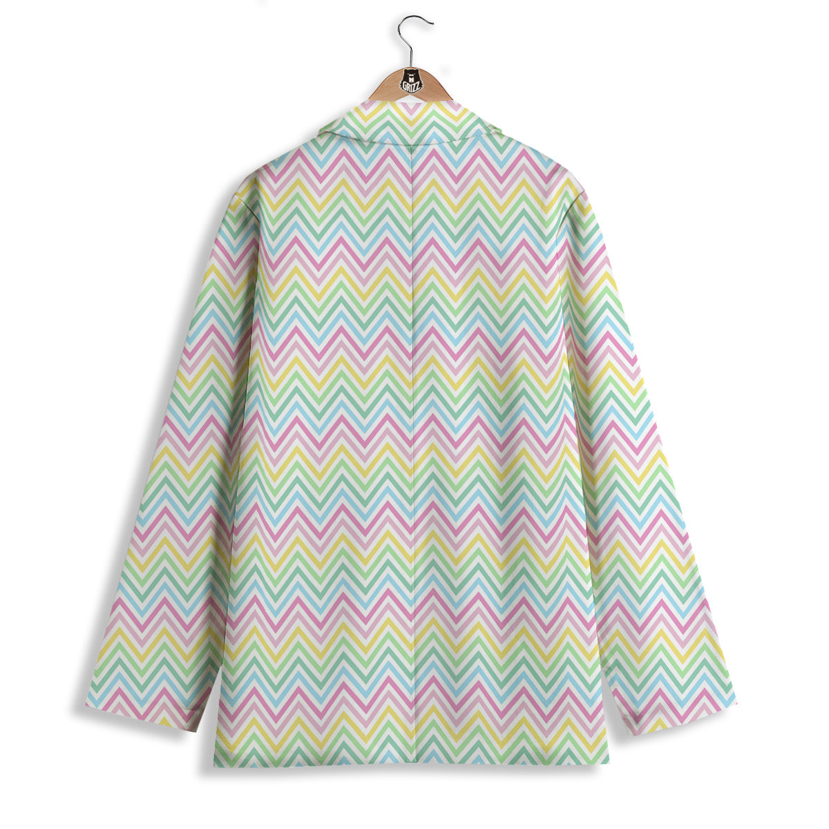 Zigzag Colorful Print Pattern Women's Blazer-grizzshop