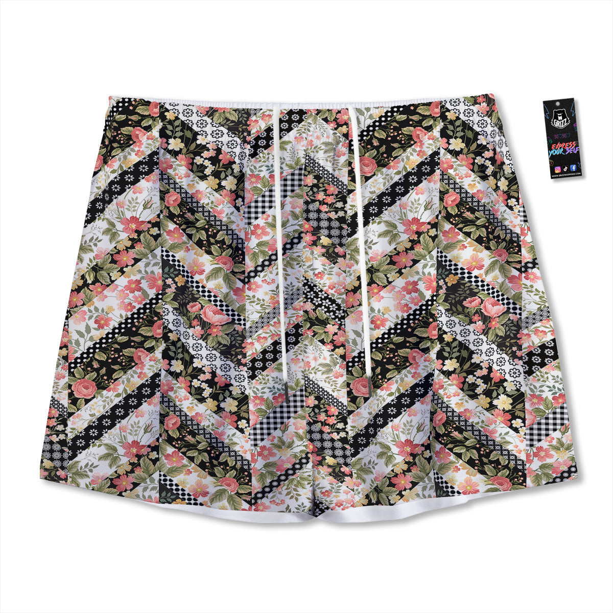 Zodiac Sign Dark Virgo Print Mesh Shorts